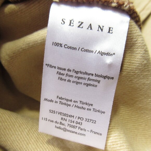 NWT Sezane Will in Latte Oversized Button Down Denim Chore Jacket XS - Picture 9 of 10